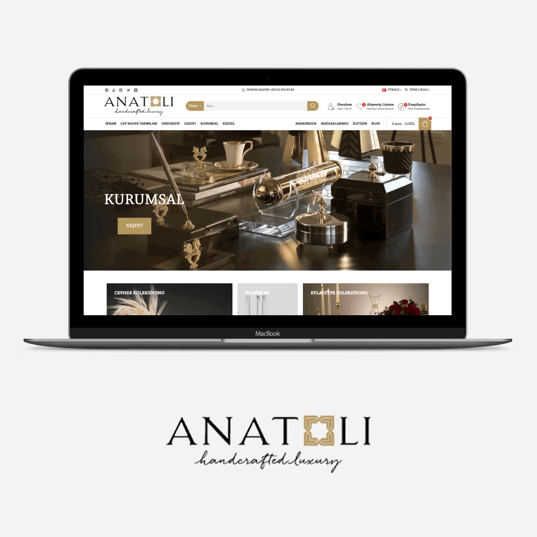 Anatoli web ana sayfası.